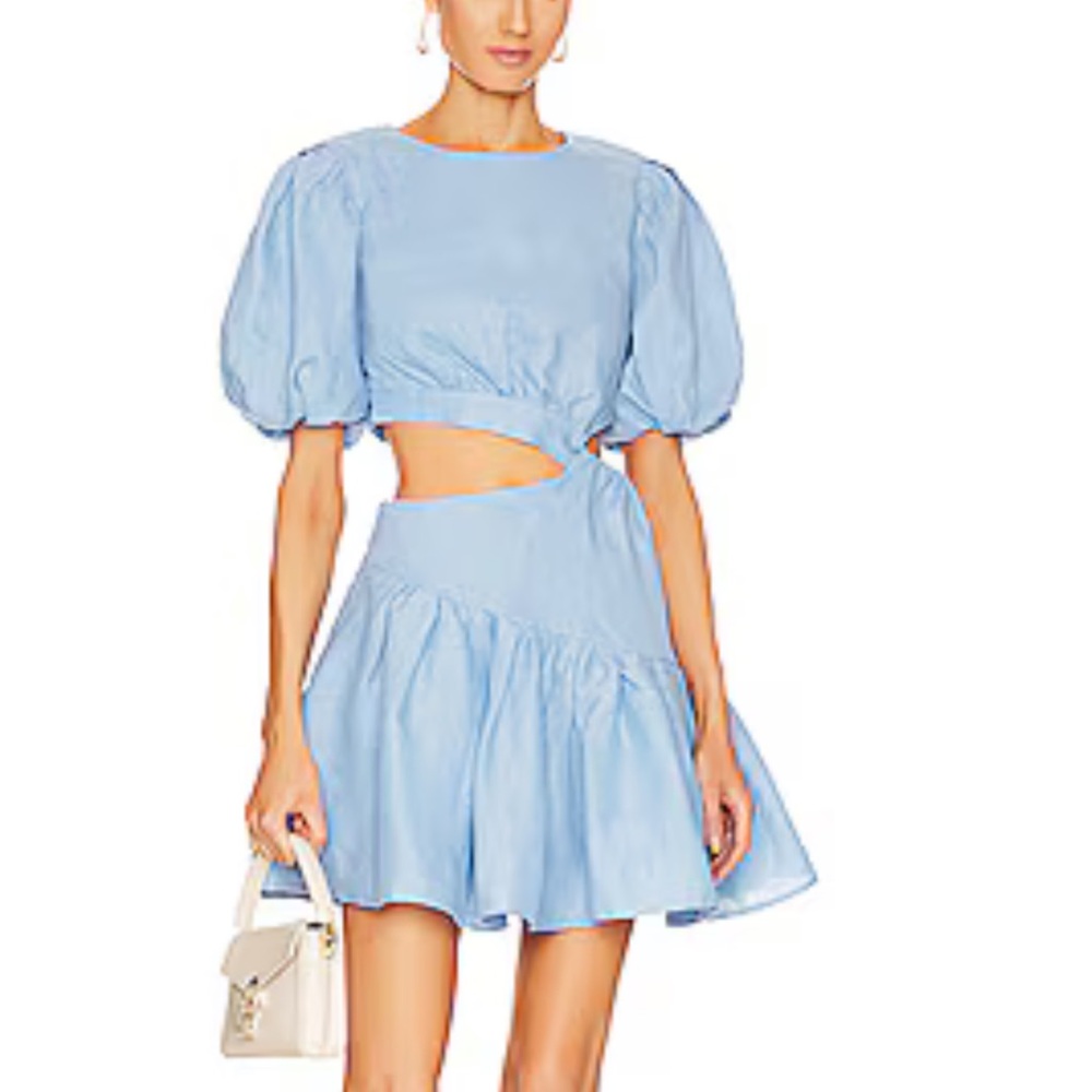 NWT Bardot Cut Out Puff Sleeve Mini Dress
